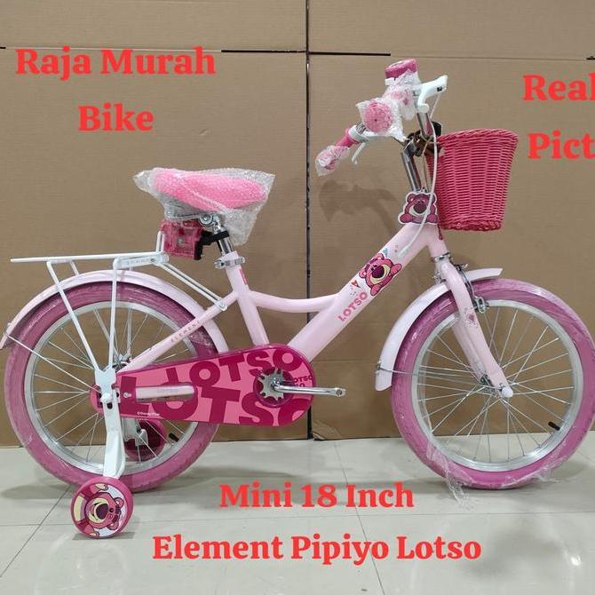 Sepeda Anak Perempuan Mini 18 Inch Element Pipiyo Lotso Sepeda Anak Terbaru Element Pipiyo Lotso