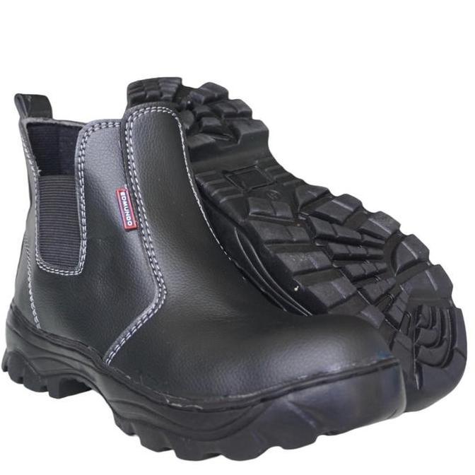 BEBAS ONGKIR - Sepatu Kerja Safety Shoes Edmundo Ujung Besi Sol Karet Anti Licin Proyek Kerja Lapang
