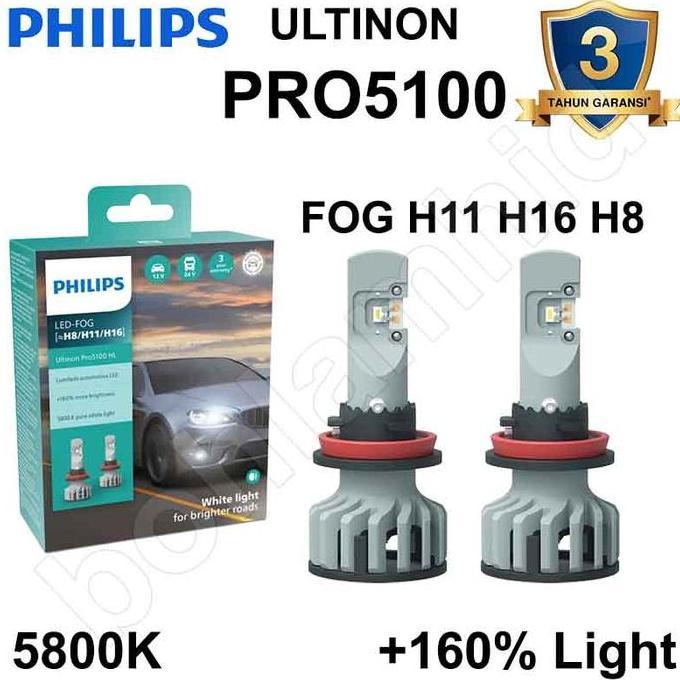 Lampu LED Philips Terios, New Terios ULTINON PRO5100 H11 H16 Fog PRO 5100