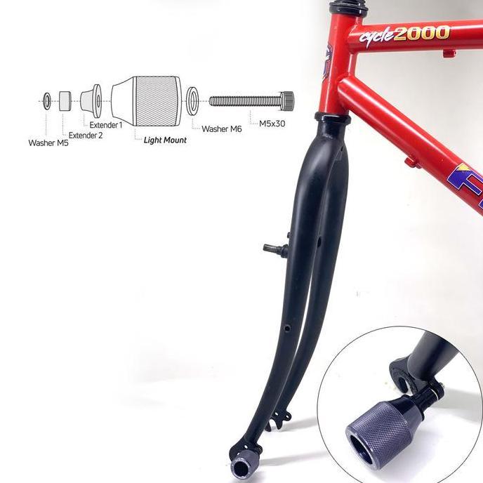 New- Summersun Light Mount or Pegangan Bracket Lampu Sepeda Lamp Holder