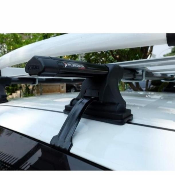 Diskon Paket Rack Bagasi Atas + Kaki Rak Platinum 2 Jepit Body Mobil Innova