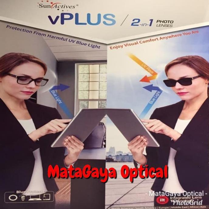 Lensa Kacamata ILT FSV 1.56 SunActives VPlus Steel