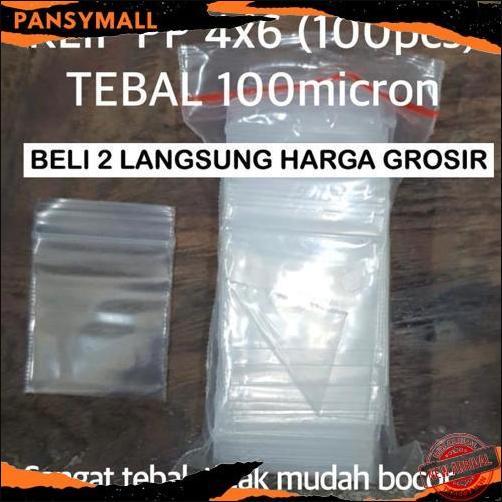 Cuci Gudang Plastik Klip Pp 4X6 Tebal 100 Micron Klip Putih Zipper