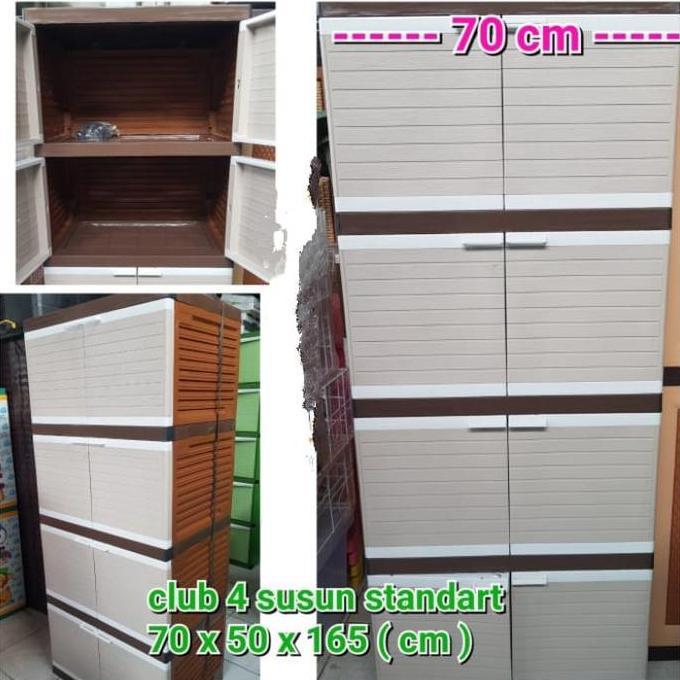 NEW LEMARI PLASTIK SUSUN 4/LEMARI CLUB/LEMARI PLASTIK BESAR SUSUN 4 CLUB ORI