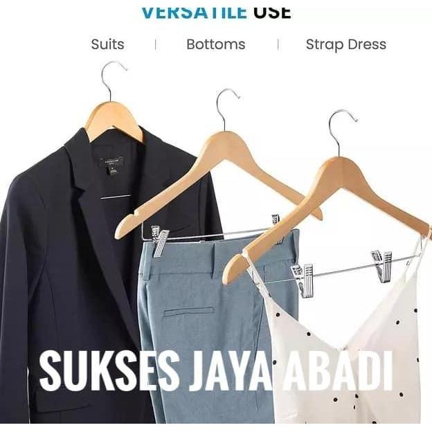 Gantungan Baju / Hanger Kayu Jepit (Dewasa)