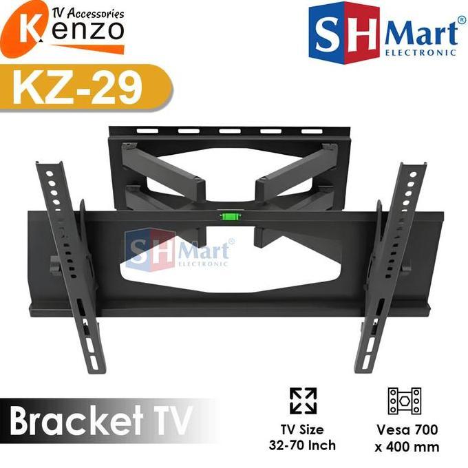 BRACKET TV KENZO KZ29 KZ 29 KZ-29 32-70 INCH Breket Swivel 2 Lengan
