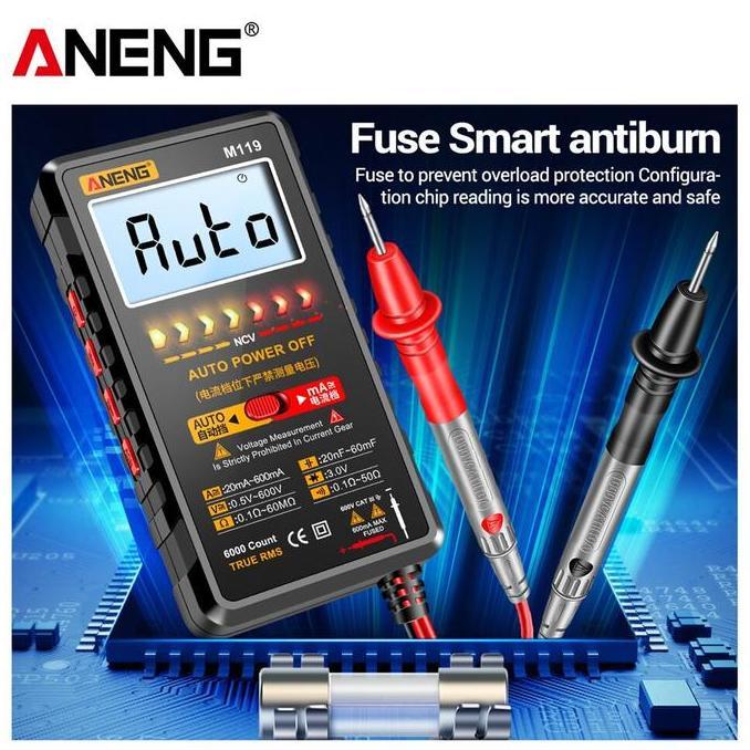 ANENG Digital Multimeter Multitester Voltage Tester with NCV Sensing - M119 [terbaik]