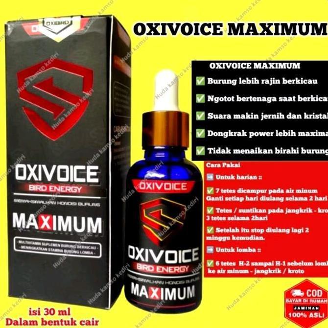 OXIVOICE MAXIMUM+ OXI MAXIMUM + VITAMIN BURUNG + VITAMIN MURAI + DOPING MURAI CUCAK IJO + VITAMIN LO
