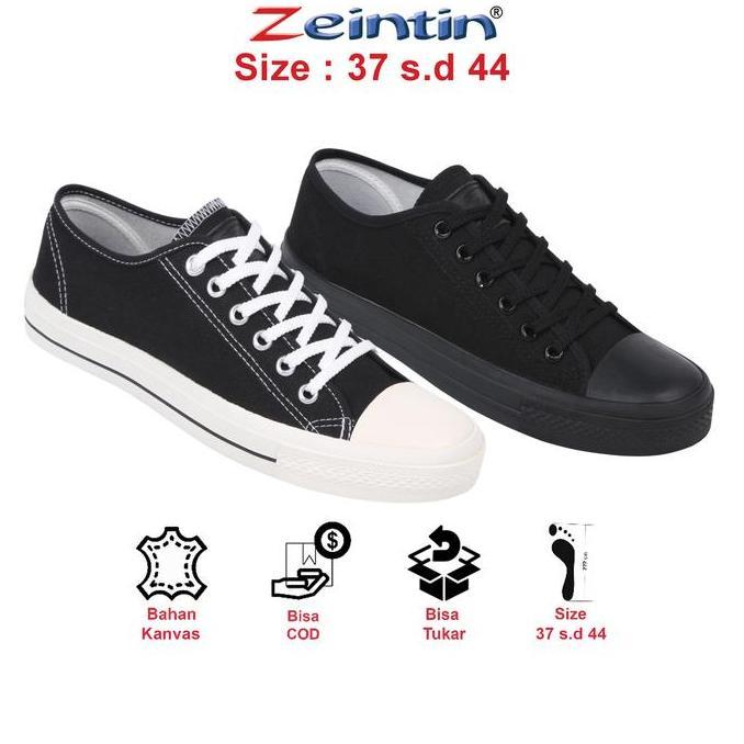 Zeintin - Sepatu Sekolah Black Sepatu Sneakers Boot Hitam Zeintin Jn Casual Shoes Pria Snekers Wanit