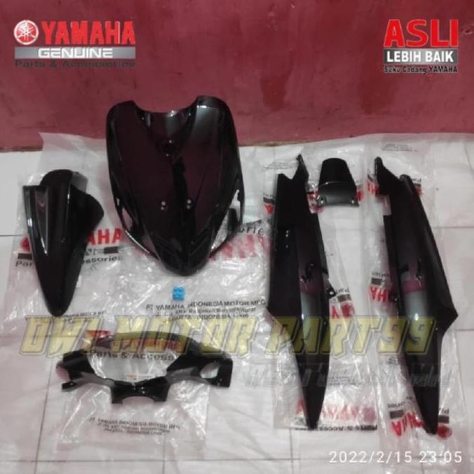 Fullset Cover Body Alus Mio Sporty Hitam Original Ori Yamaha