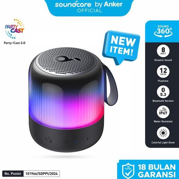 Soundcore Glow Mini Speaker Bluetooth Soundcore Anker - A3136