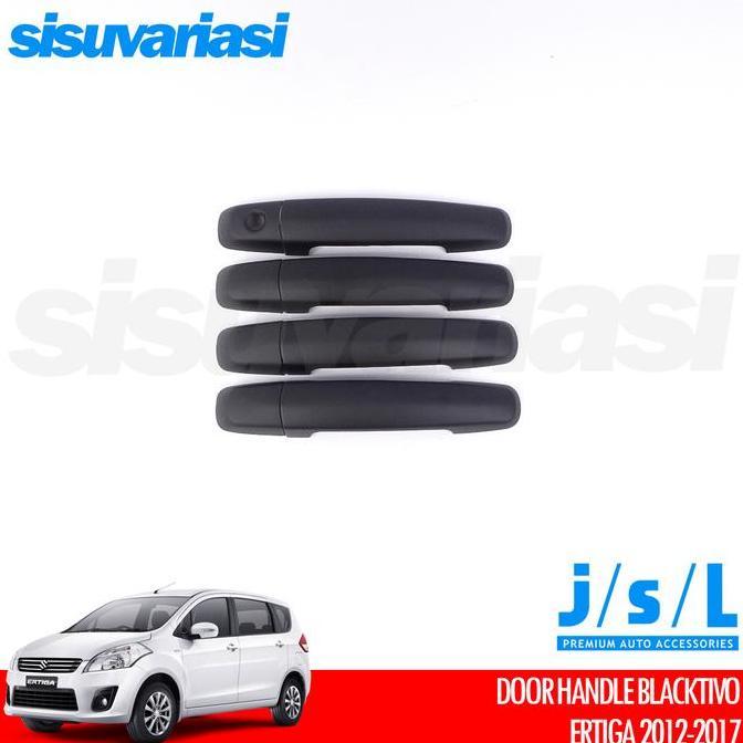 Cover Door Handle Pintu Ertiga 2012 2013 2014 2015 2016 2017 Aksesoris Black Doff & Chrome