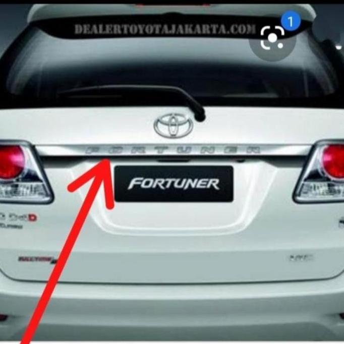 trunklid bagasi belakang fortuner hitam dof glosy