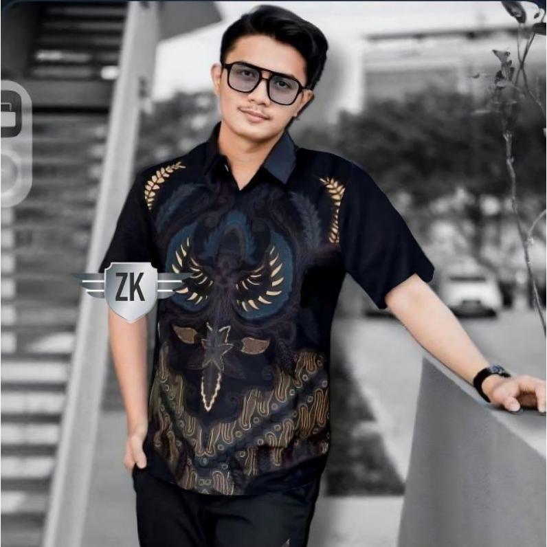 Bisa Diandalkan Kencana Hitam || Batik Kemeja Ayah Dan Anak Laki 2-11 Tahun || Couple Baju Kemeja Ba