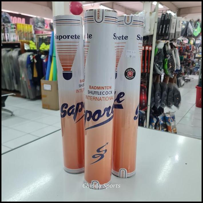 Shuttlecock Shuttle Cock Kok Badminton Bulutangkis Saporete Orange Spin Lancip Pointed Original best