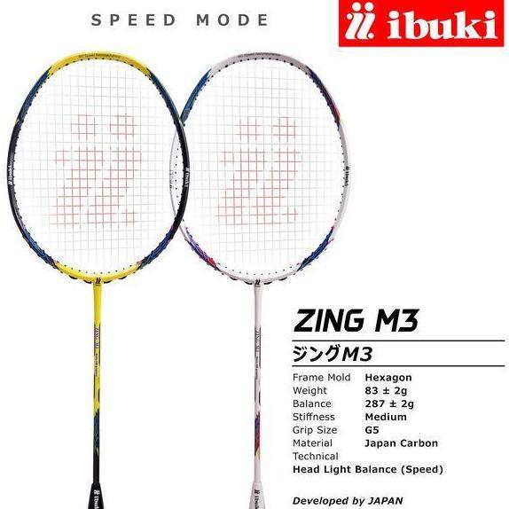 NEW RAKET BADMINTON IBUKI ZING M3 BADMINTON RACKET ORIGINAL