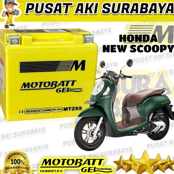 BEBAS ONGKIR - HONDA SCOOPY AKI MOTOR MOTOBATT MTZ6S ACCU MOTOBAT GEL SCOOPY FI NEW