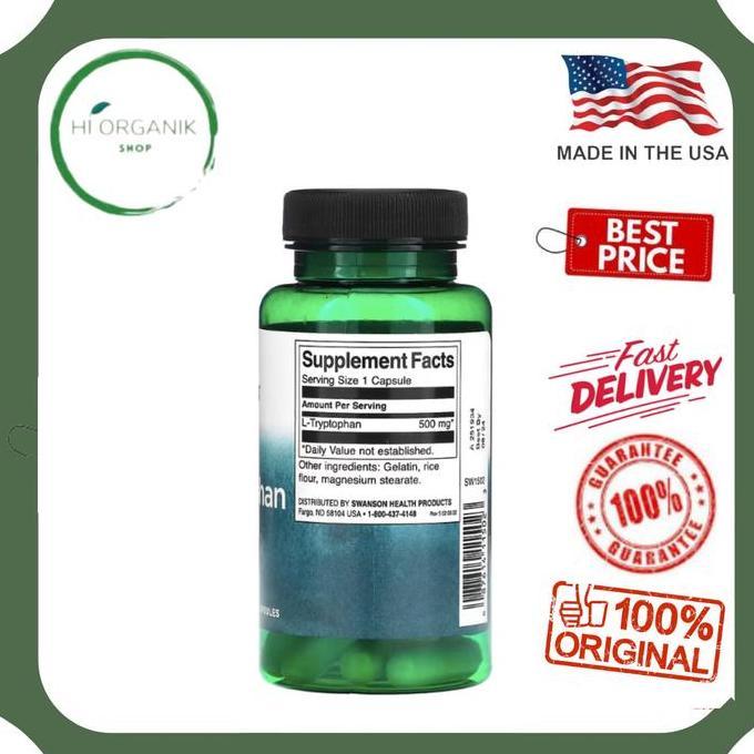 Swanson L-Tryptophan 500 Mg 60 Capsules Original