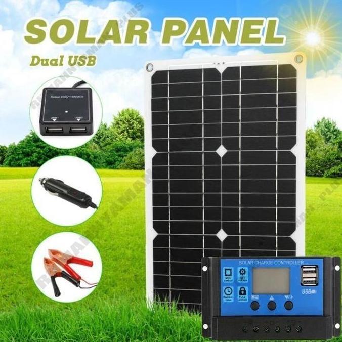 QUANXI 60W-100W Panel Surya Solar Panel + Aki sprayer elektrik 12V12Ah Mono Panel Kristal Mono Panel