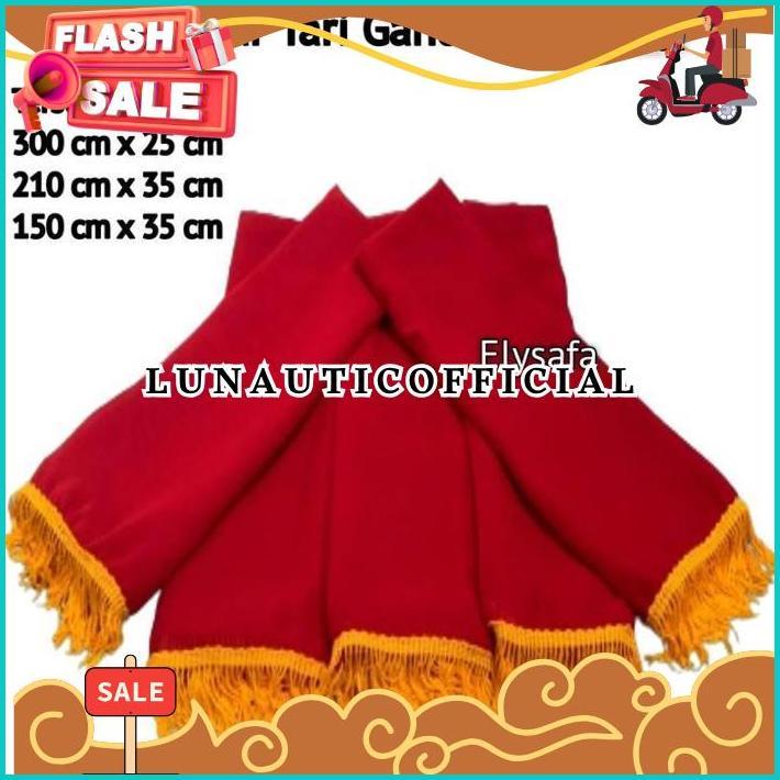 Selendang/sampur Tari Gandrung warna Merah PROMO