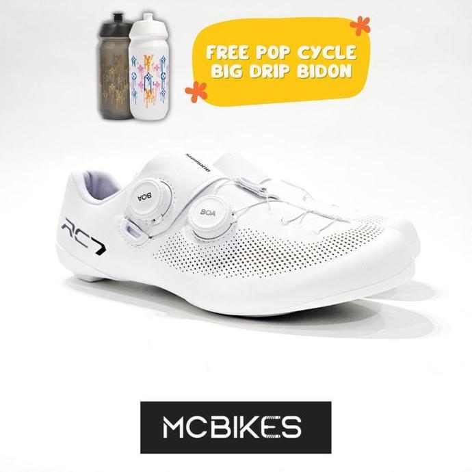 Sepatu Sepeda Shimano Road Bike Shoes Sh-Rc703 Wide - White