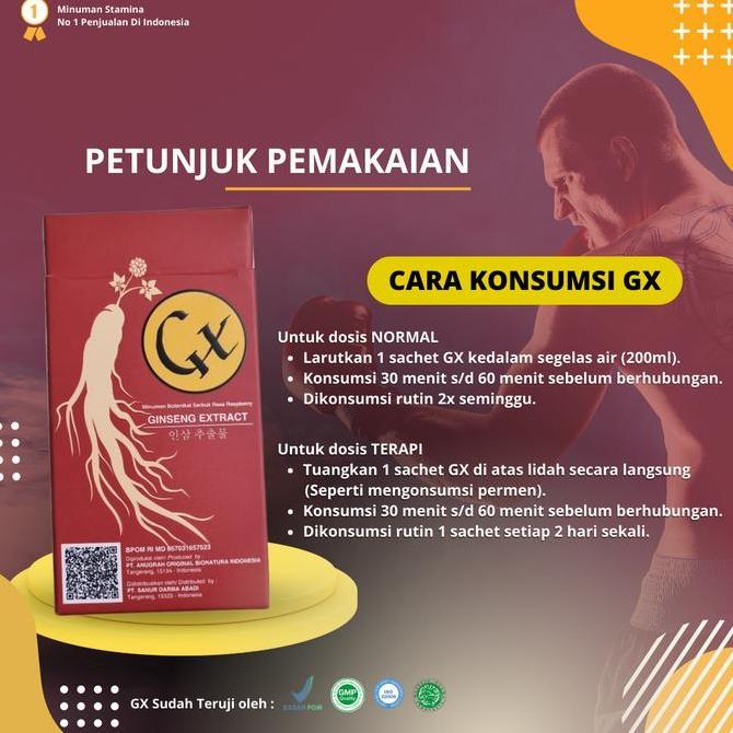 Gx Ginseng Minuman Serbuk Ekstrak Gingseng Korea Guarana Bpom Halal Kualitas Terbaik Harga Termurah