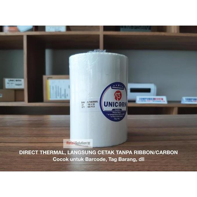 STIKER LABEL BARCODE THERMAL 100X50 MM / 100 X 50 MM / 100X50MM