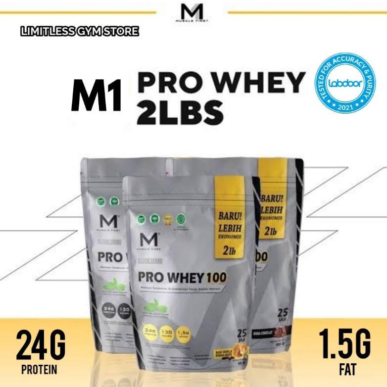 [Promo] M1 Pro Whey Prowhey 2 Lbs 2Lb Bpom Halal Susu Protein Gym Pemula Original