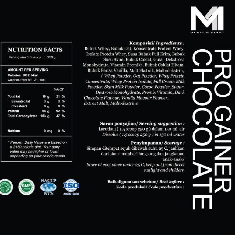 Musclefirst Gold Pro Gainer 6 Lbs Susu Gym Menaikkan Berat Badan Original