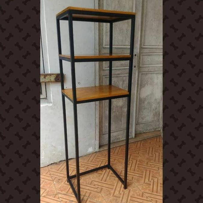 Rak Besi Ambalan Kayu Rak Besi Minimalis Kitchen Set Lemari Besi