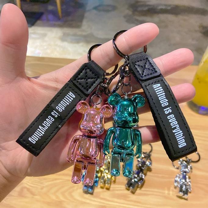 VINEX - Gantungan Kunci Tas 3D Violent BEAR Acrylic Boneka Lucu Keychain Beruang Lucu Boneka Unik