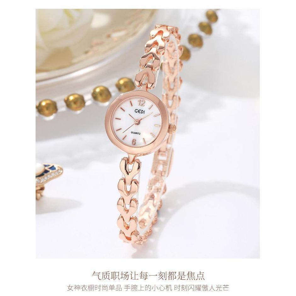 Jam Tangan Fashion Wanita Waterproof Gedi Gelang Versi Korea Vintage Elegant Jam Tangan