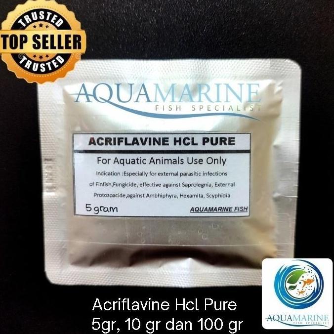 ACRIFLAVINE HCL PURE OBAT BIANG ACRIFLAVINE MURNI untuk ikan insang parasit anti jamur bakteri velve