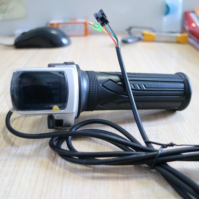 Handle Gas 36/48V Dyu D1 Throttle F-Wheel Kabel Gas Scooter Listrik Sepeda Listrik Skuter Elektrik P