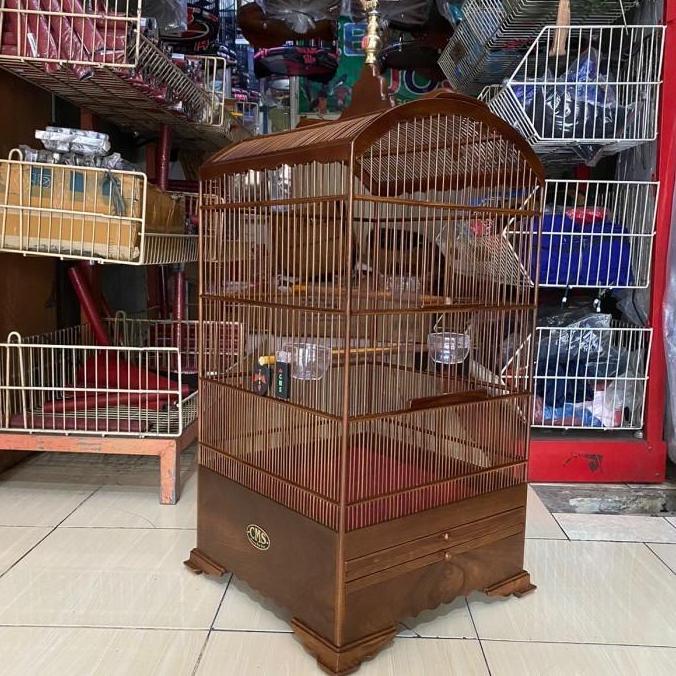 Sangkar Kandang Burung Pentet Kosan Jati Cms Coklat Dof
