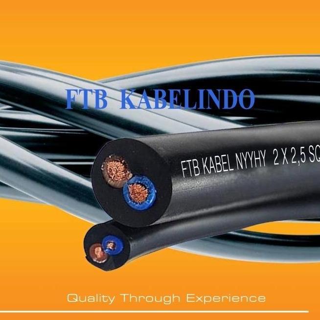 Promo SNI FTB KABEL NYYHY 2x2.5 Sqmm 50M INSTANT ( NYYHY 2x2,5 2x2.5mm ) Diskon