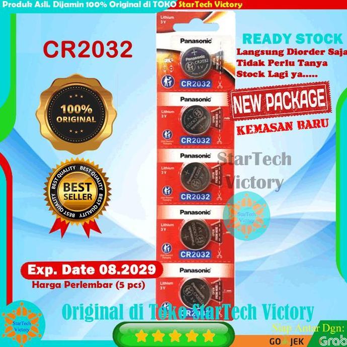 Panasonic Cr2032 Cr 2032 Cr-2032 Baterai Kancing 3V