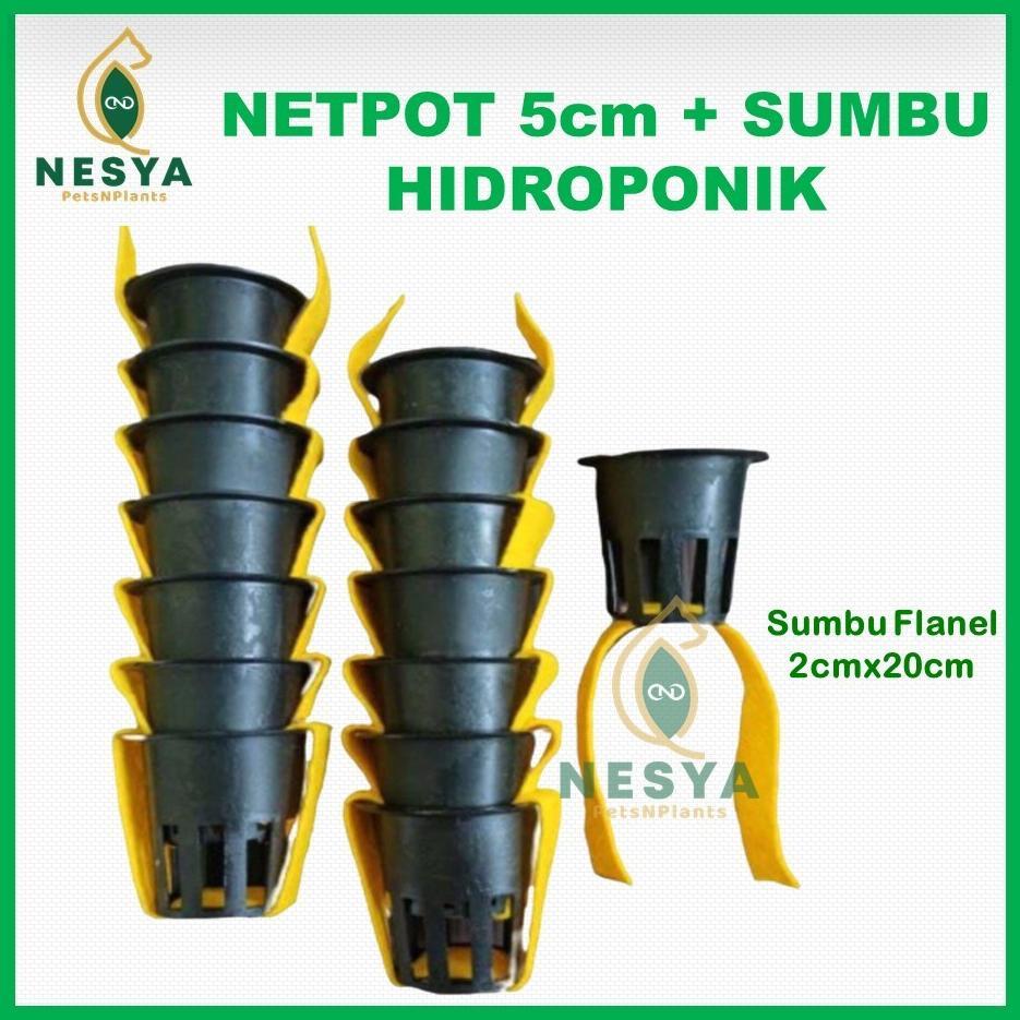 Promo Cod Netpot Hidroponik Dan Sumbu Flanel Hidroponik, Netpot Sumbu Flanel Hidroponik 