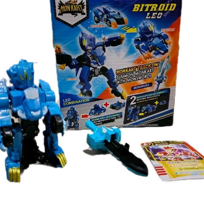 Monkart Megaroid Draka Leo Zero Mainan Monkart Dakra Metroid Robot Mobil Dan Pedang