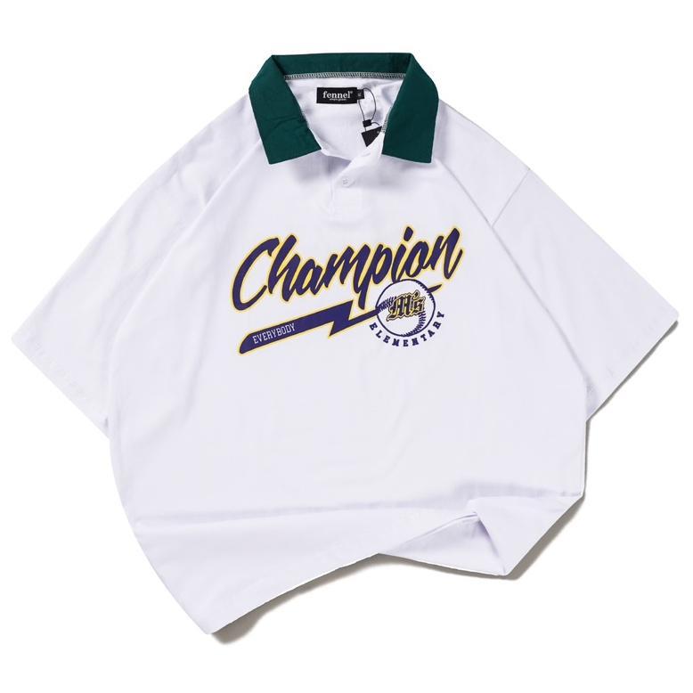 Kekinian [N01220] T-Shirt Oversize Rugby Lengan Pendek Motif Champion Tna - Flash Sale