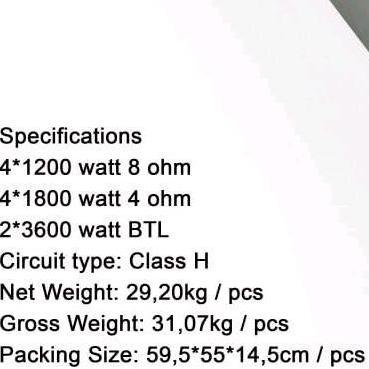 POWER ASHLEY LA412i LA 412i CLAS H ORIGINAL