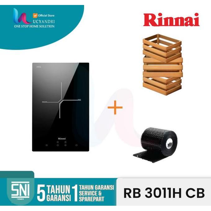 kompor tanam listrik induksi 1 tungku RINNAI RB 3011 HCB Rinai ORI