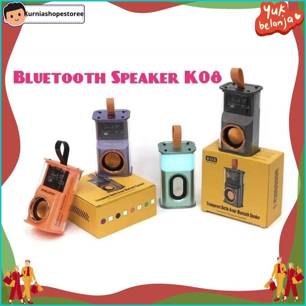 Sale Speaker Bluetooth K07 K08 Wireless Portable Speaker Transparent And With Led Display