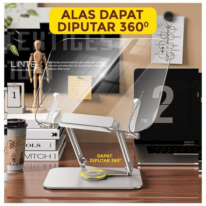 Aera Stand Buku Holder - Stand Buku Dan Laptop - Alas Laptop Alas Baca Stand Buku Estetik R15 Acryli