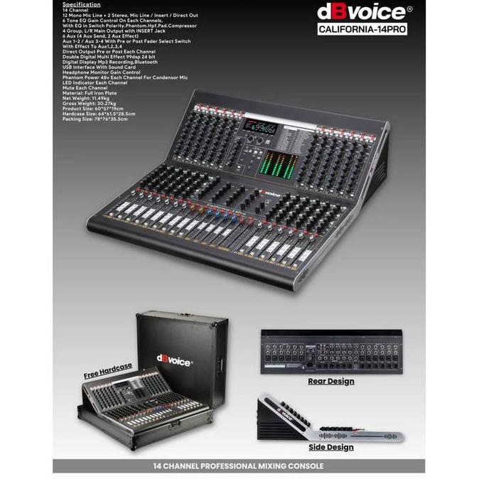 MIXER DBVOICE CALIFORNIA 14PRO CALIFORNIA 14 PRO