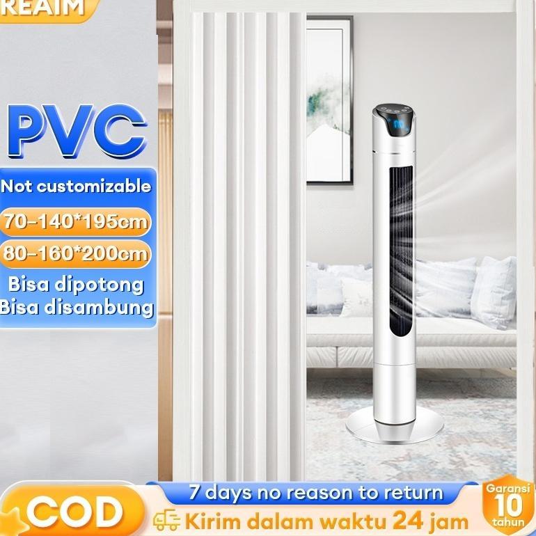 Reaim Pintu Lipat PVC Folding Door Geser 195*70CM/200*80CM for kamar tidur Penyekat Ruangan pintu ka