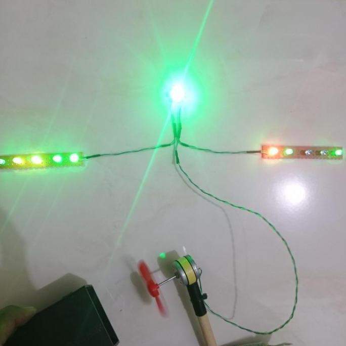 New- lampu layangan  suwangan sayap kanan kiri rgb  tengah hpl ( 2 baling" besar dan kecil) bonus 1 