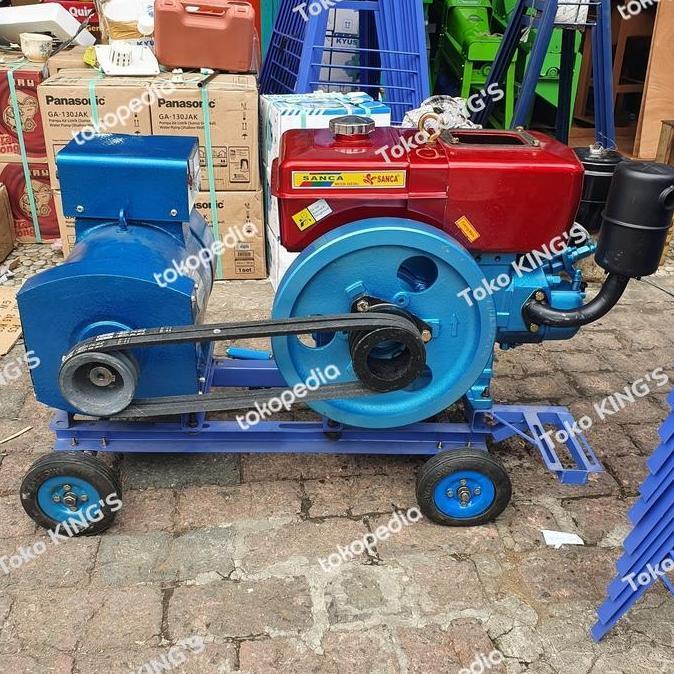 Terlaris Genset Diesel Generator Listrik Solar Mesin 7 Hp + Dinamo St3