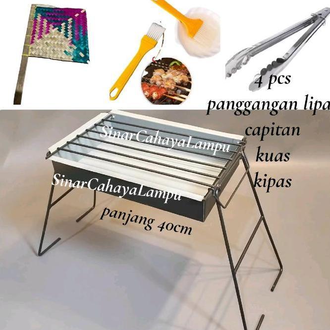 Panggangan Portable Panggangan Sate Panggangan Lipat Alat Panggang Lipat Portabel