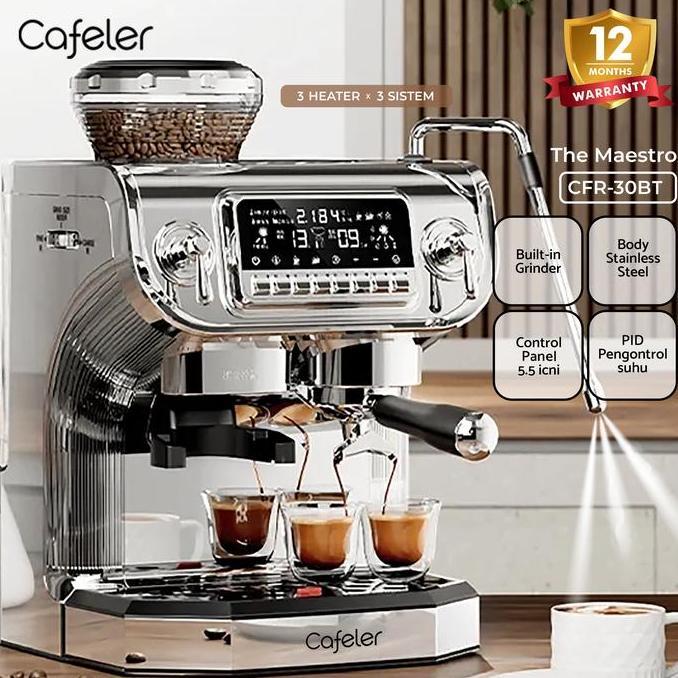 Terlaris Cafeler Mesin Kopi Espresso 3 Heater Coffee Maker Otomatis Kontrol
